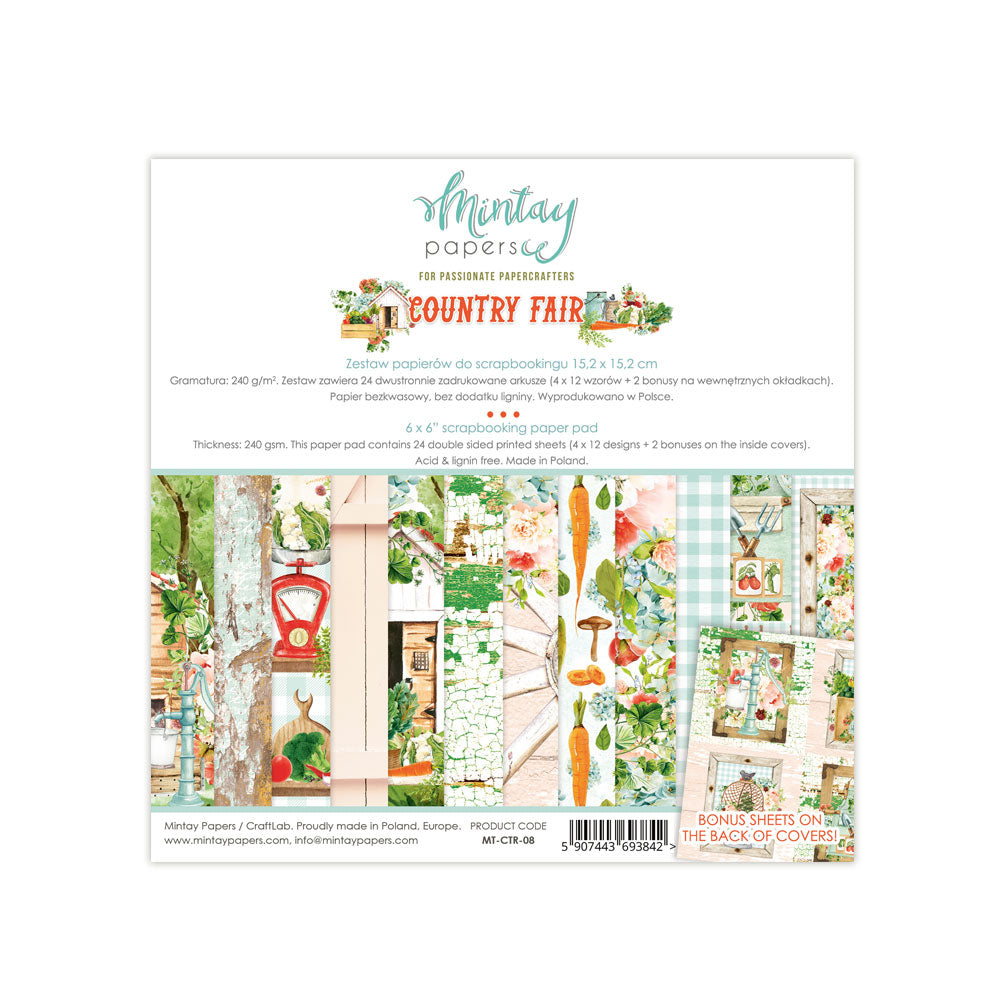 Mintay  Papers  6 x 6" paper pad  -   Country Fair