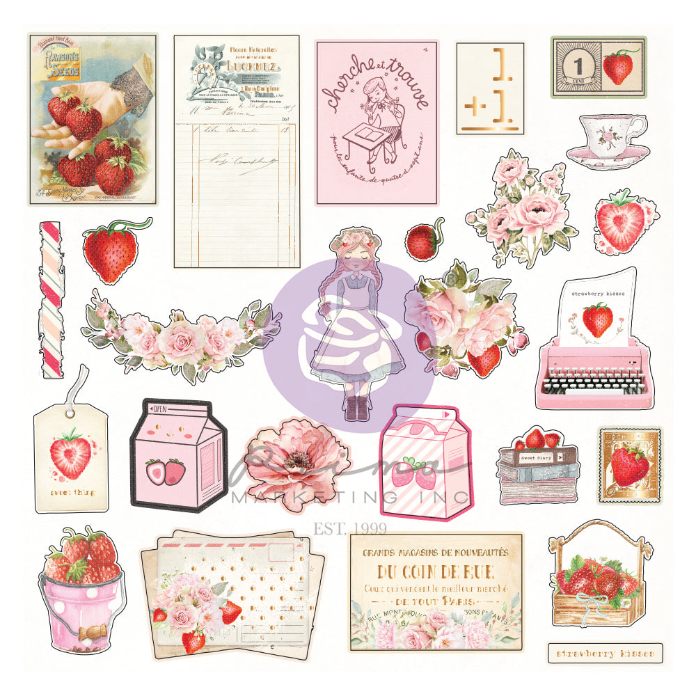 Prima Strawberry Milkshake Ephemera set 2.