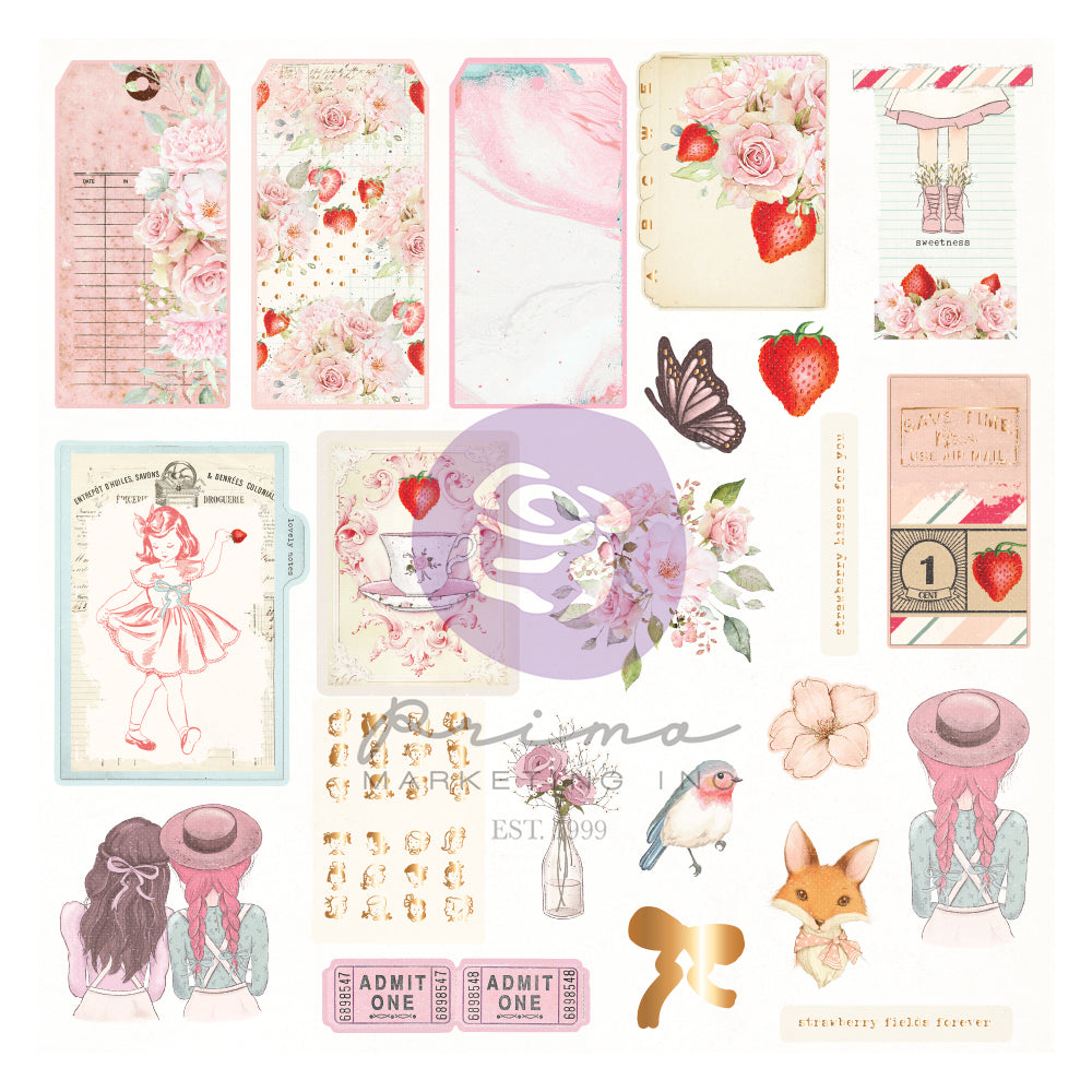 Prima Strawberry Milkshake Ephemera set 1.