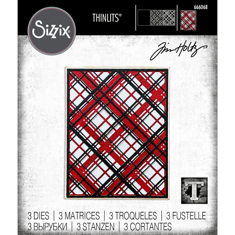 Sizzix Thinlits Metal Die - Layered Plaid