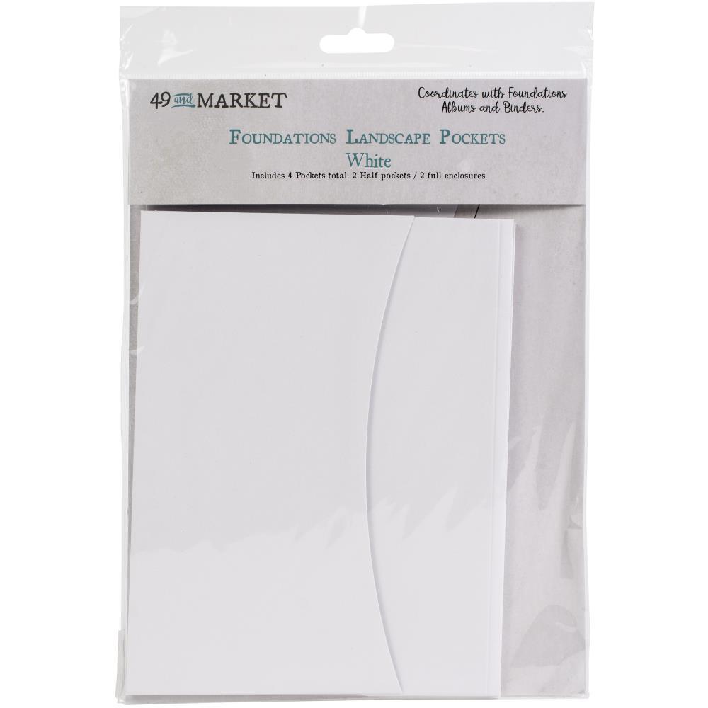 49 Market Foundation Landscape Pocket inserts White