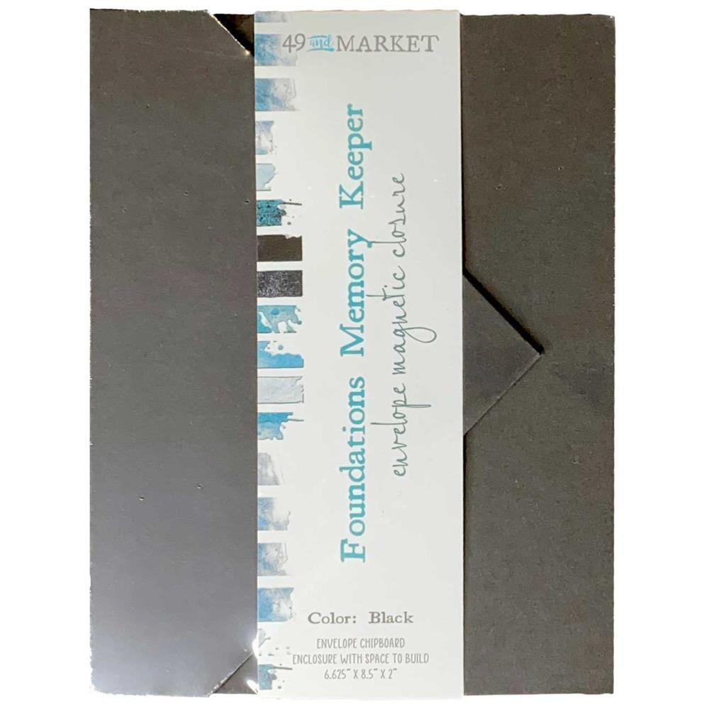 49 and Market Foundations Memory Keeper Envelope Magnetic Closure Black