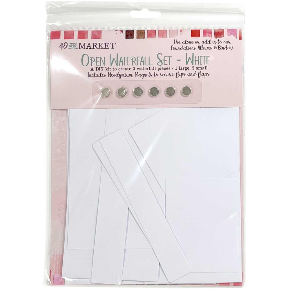 49 and Market Foundation Open Waterfall Set White