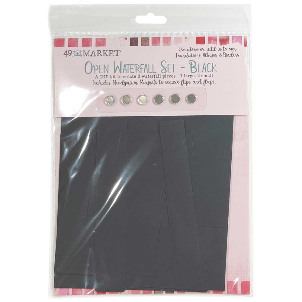 49 and Market Foundation Open Waterfall Set Black