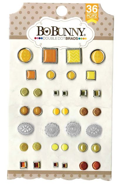 Bo Bunny Dot brads Citrus Pack