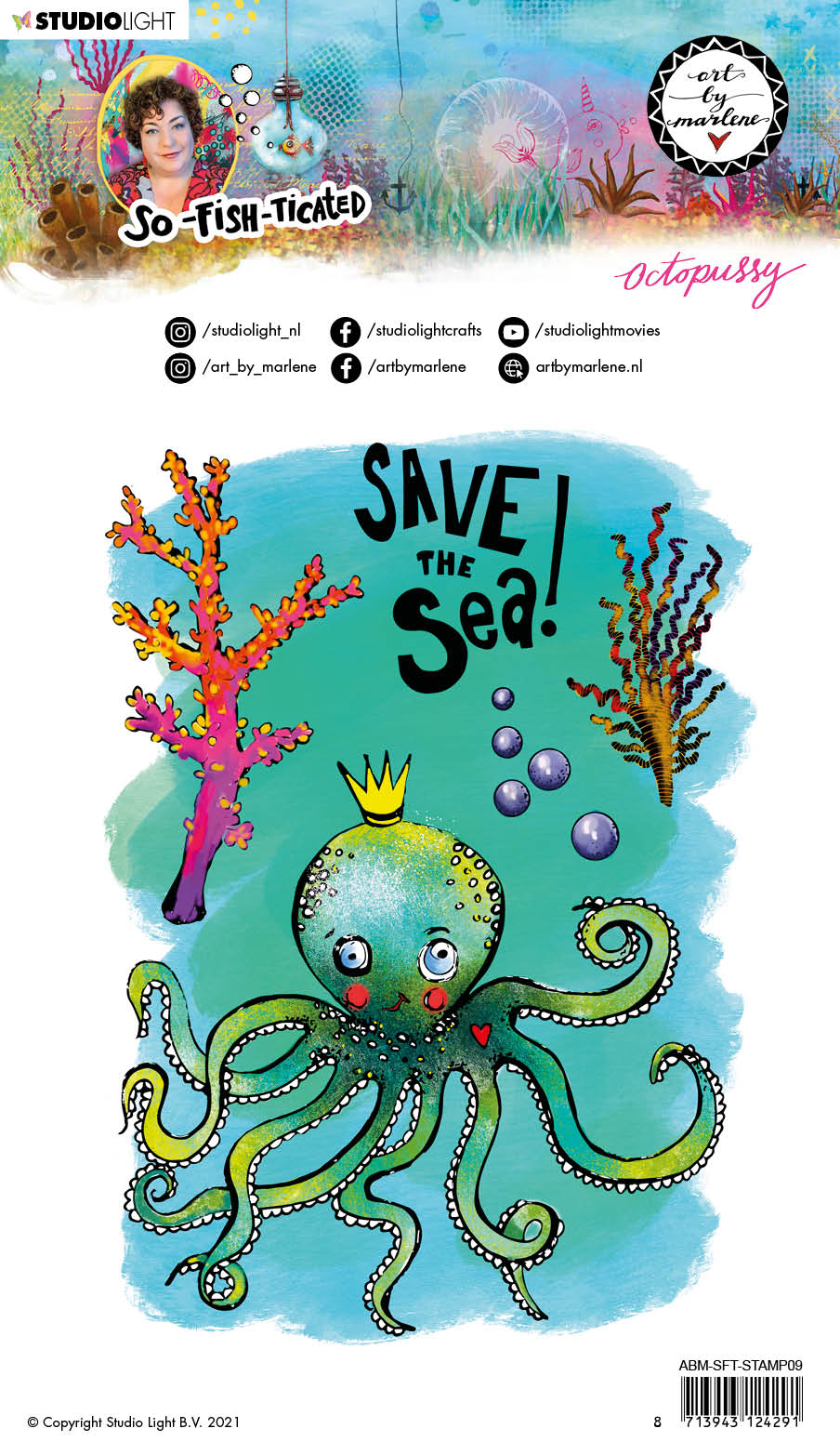 Art By Marlene So-Fish-Ticated Clear Stamp Octopussy