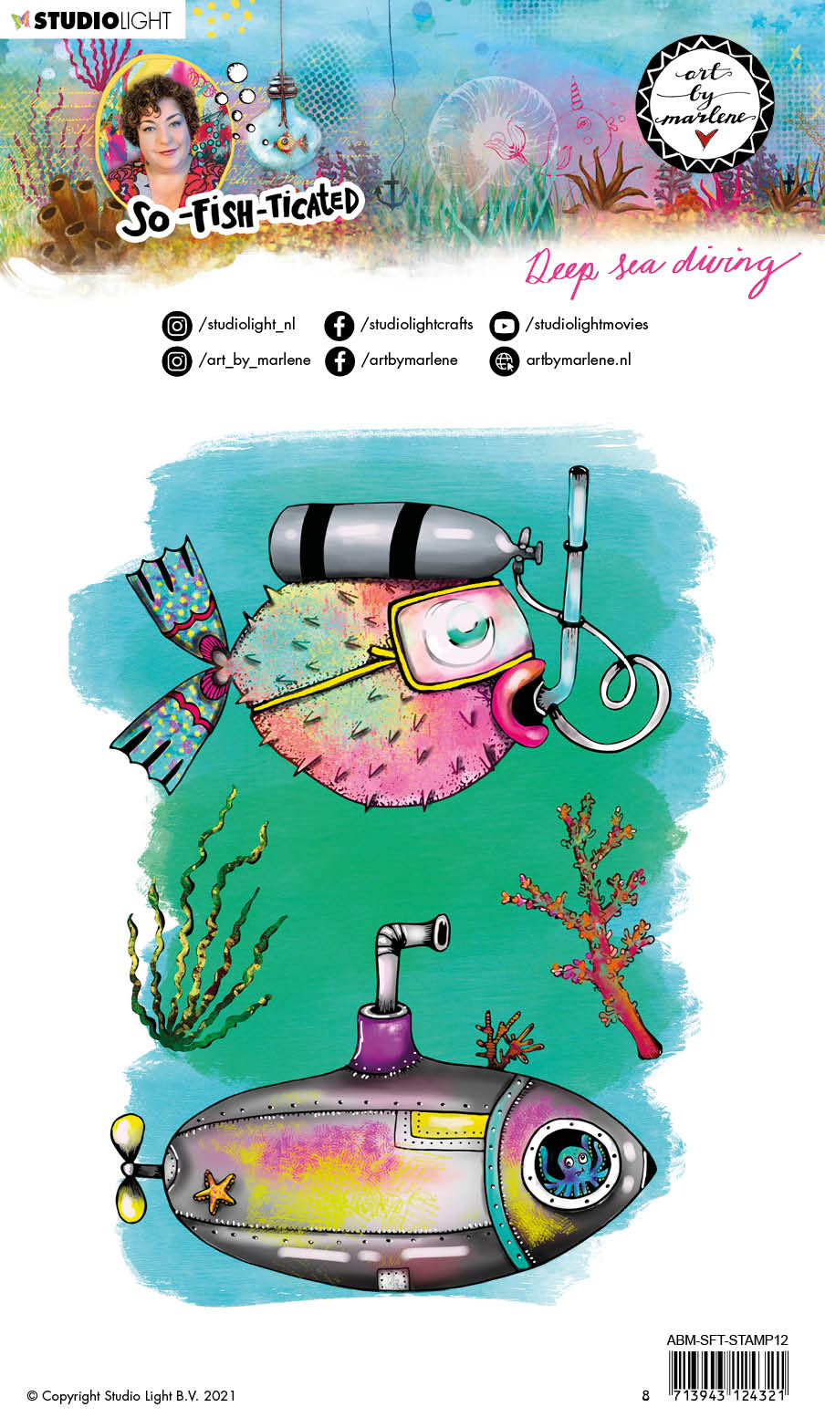 Art By Marlene So-Fish-Ticated Clear Stamp Deep Sea Diving