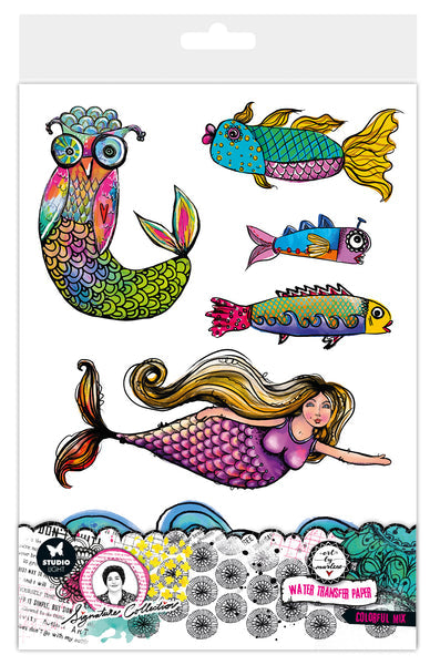 Art By Marlene - Water Transfer Paper - Colorful Mix