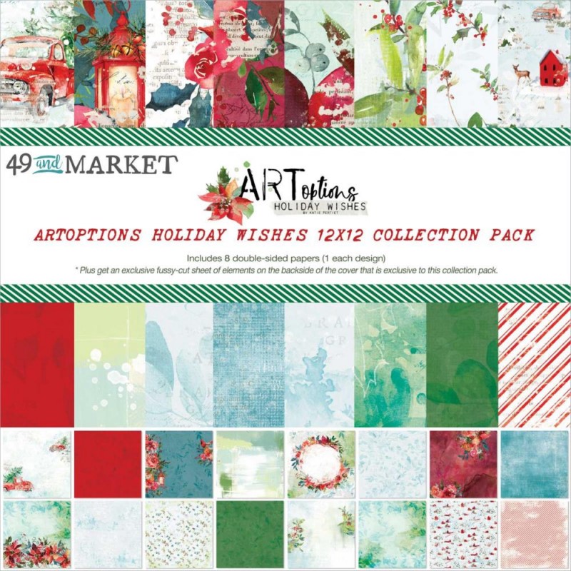 49 and Market - Art Options -Holiday Wishes - 12 x 12 Collection Pack