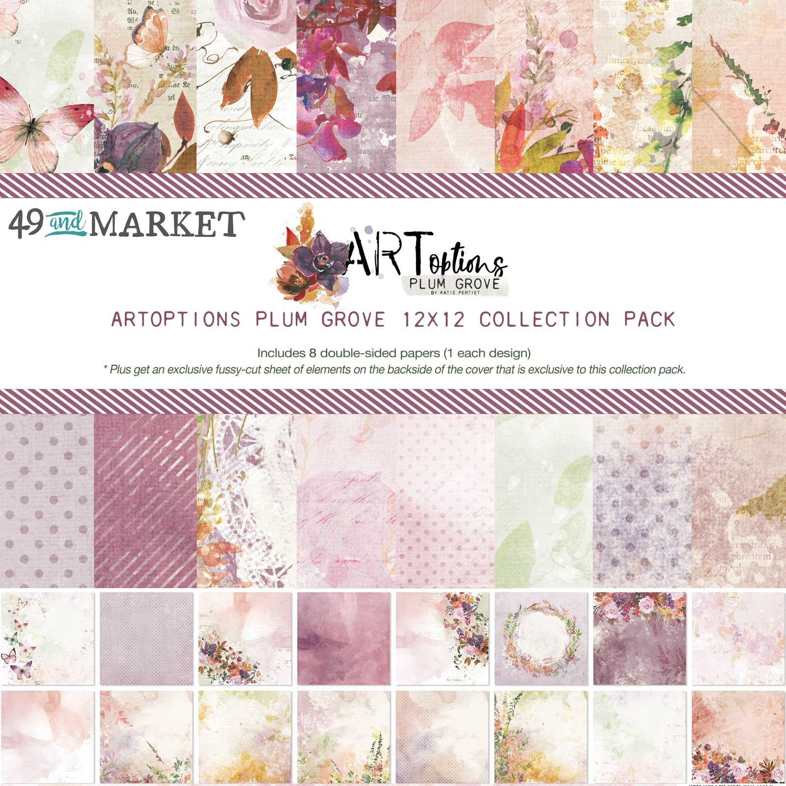 49 and Market-Art Options-Plum Grove 12x12 Collection Pack