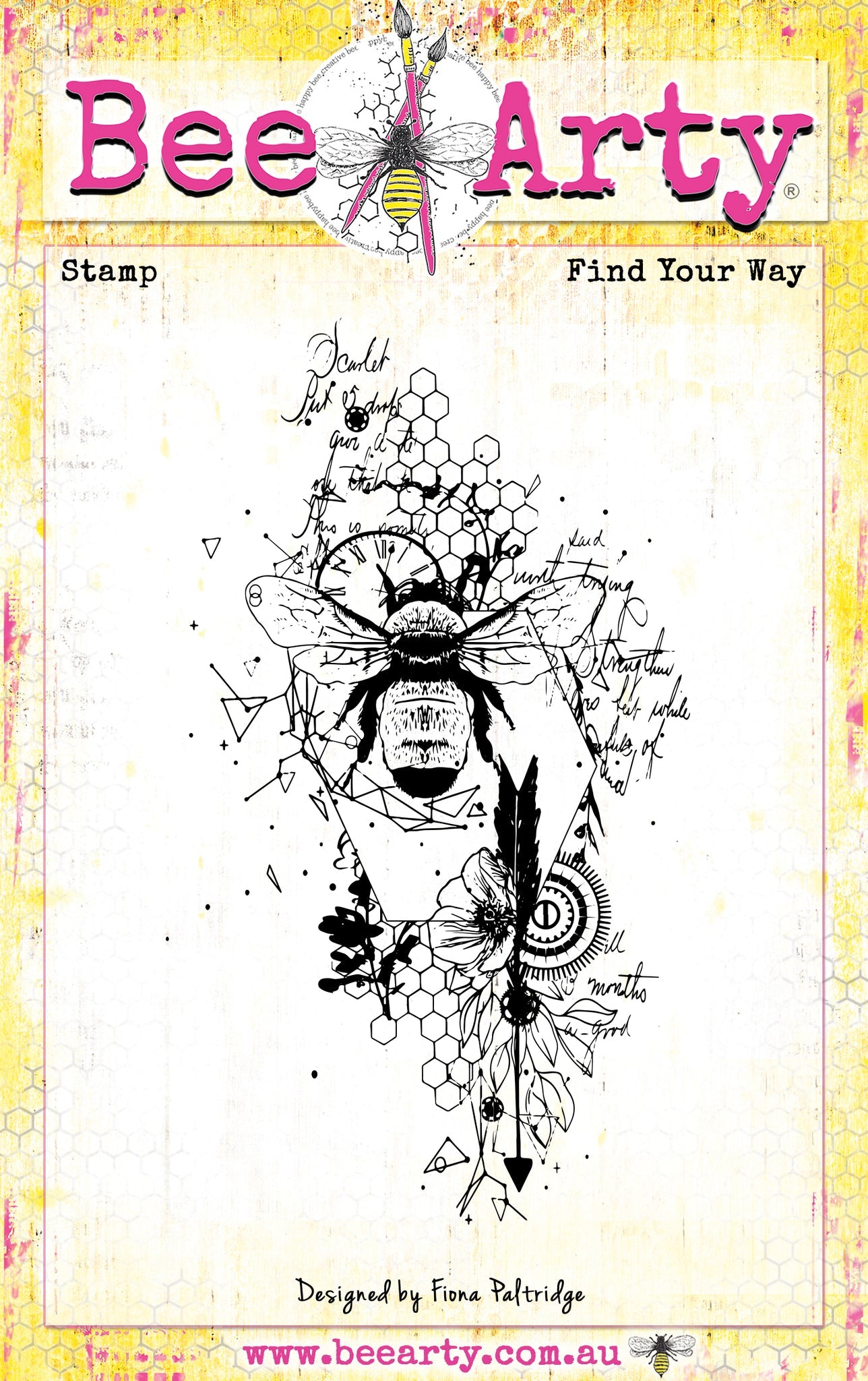 Bee Arty - Bee the Sunshine -Find Your Way - Clear Stamp