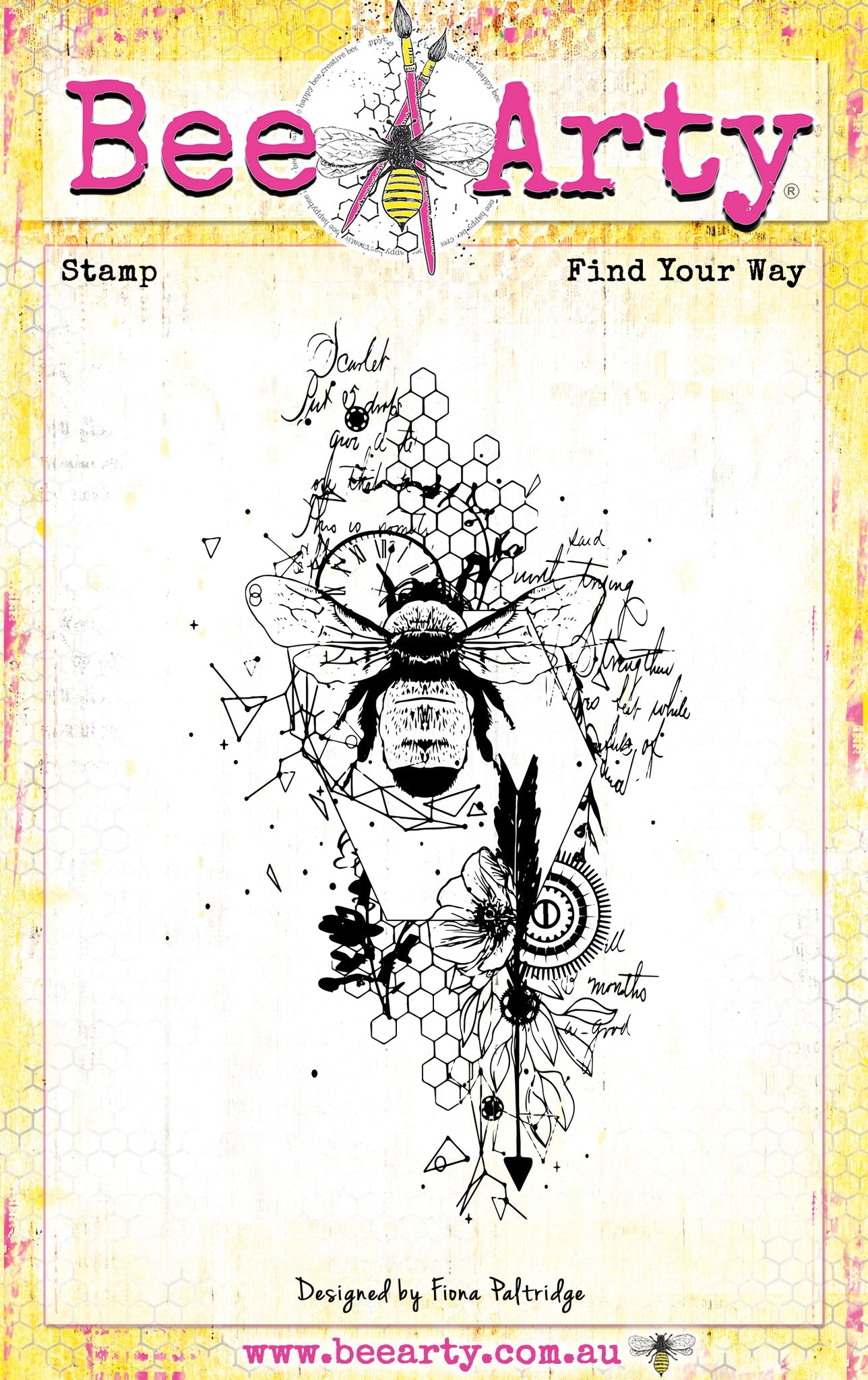 Bee Arty - Bee the Sunshine -Find Your Way Clear Stamp