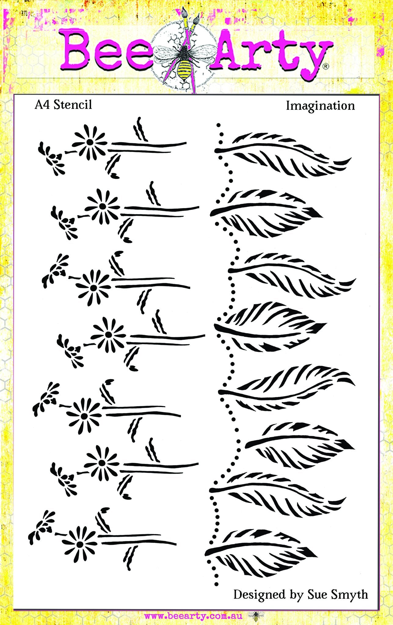 BeeArty Bohemain Bliss Stencil Imagination