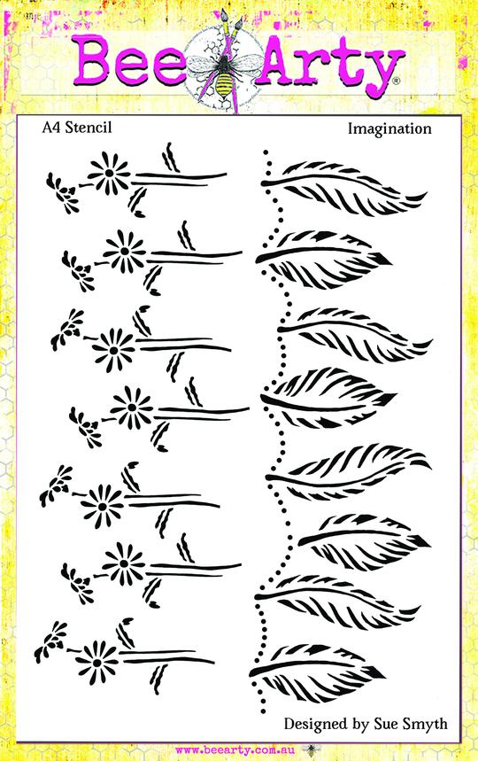 BeeArty Imagination A4 Stencil
