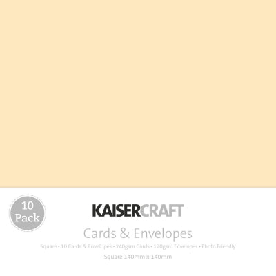 Kaisercraft  Cream square Card & Envelopes