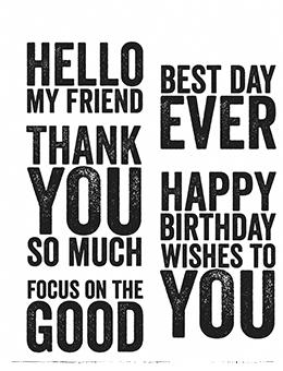 Tim Holtz -Stampers Anonymous "BOLD SAYINGS "