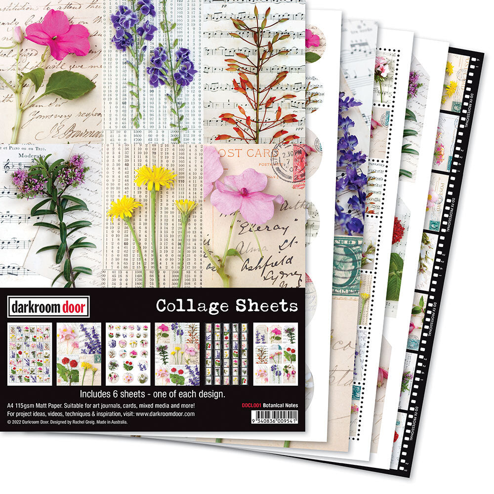 Darkroom Door Collage sheets - Botanical Notes