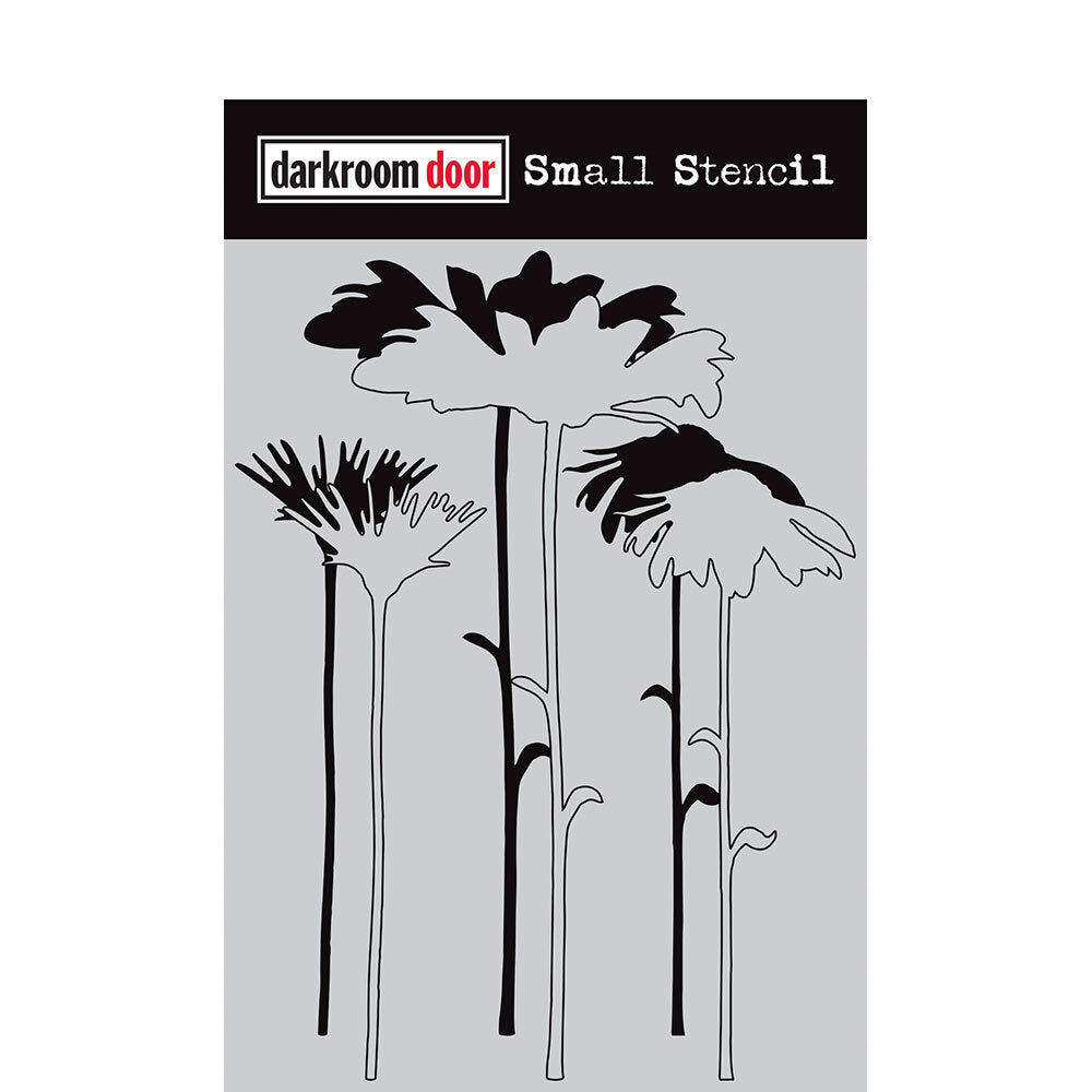 Darkroom Door Small Stencil tall Flowers
