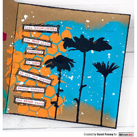 Darkroom Door Small Stencil tall Flowers