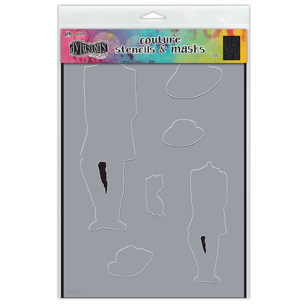 Dylusions stencil-A Day at the Races