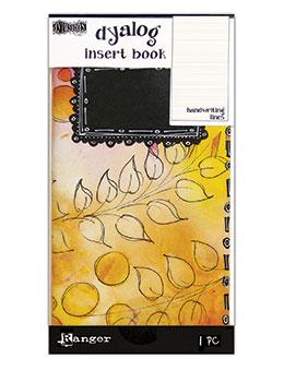 Dylusions dyalog insert book - Hand Writng lines