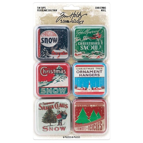 Tim Holtz Tin tops Christmas Noel