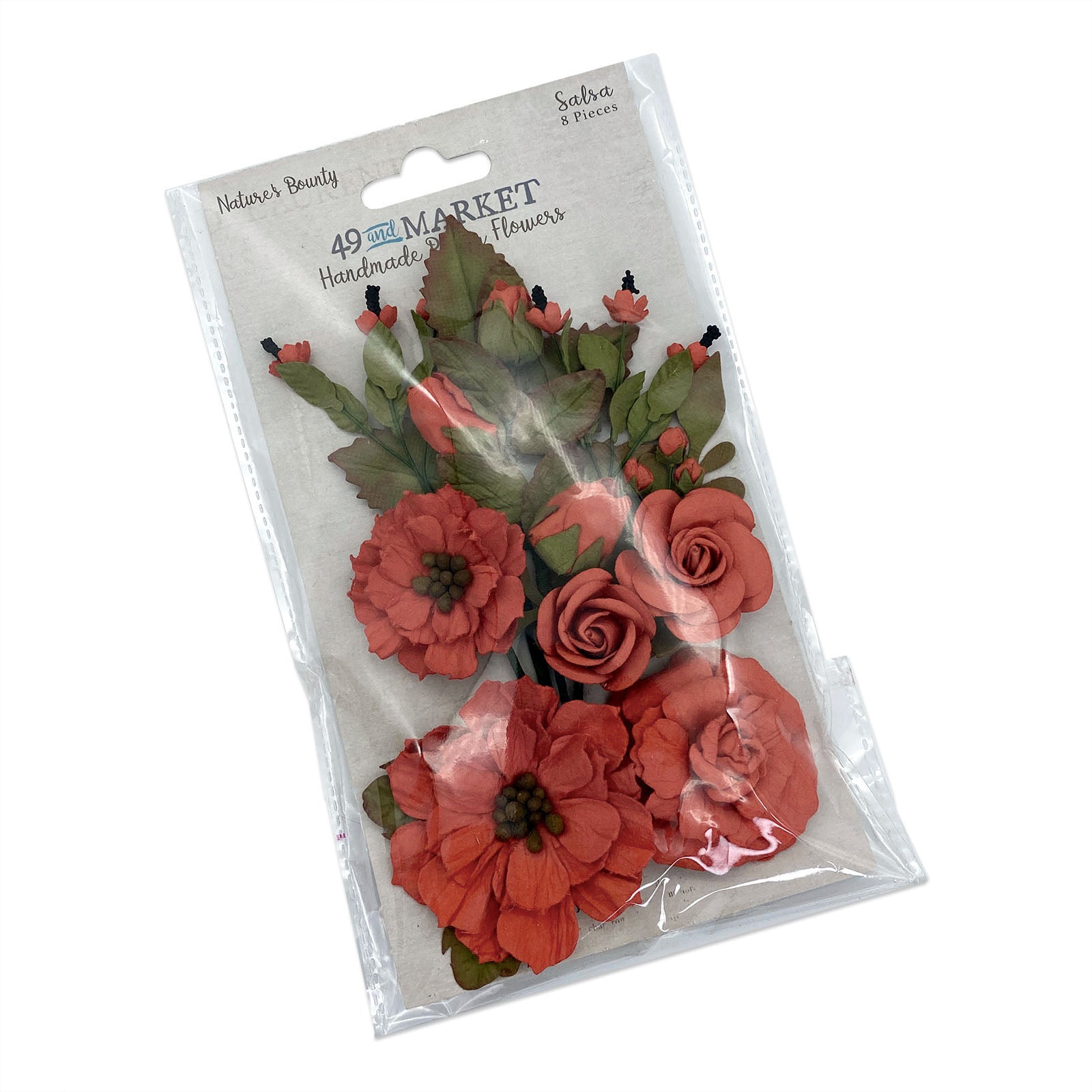 49 and Market Natures Bounty paper flowers - Salsa