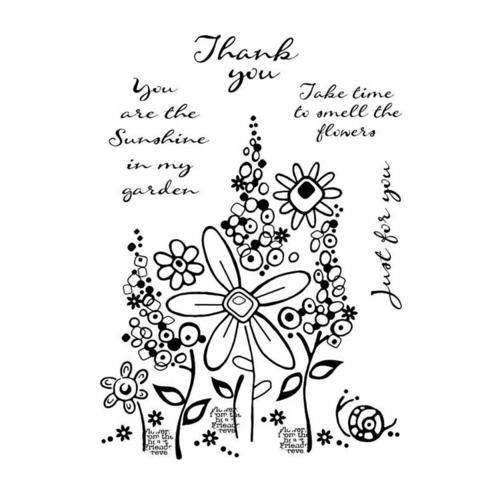 Woodware Craft Collection Stamps Millifiori Garden