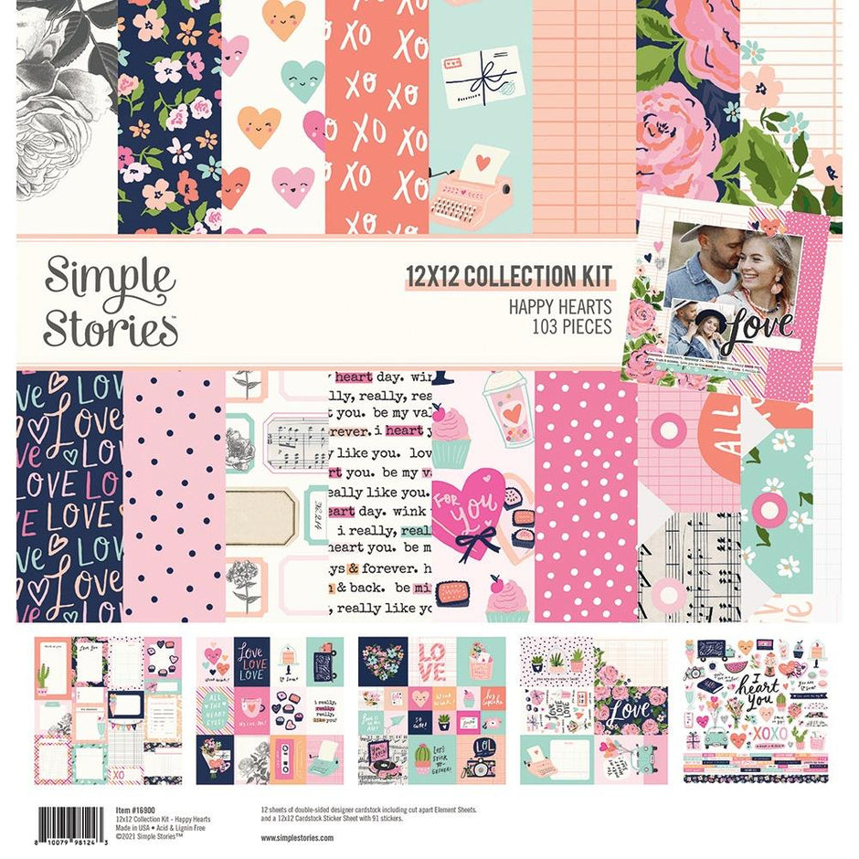 Simple Stories Happy Hearts 12 x 12 collection pack