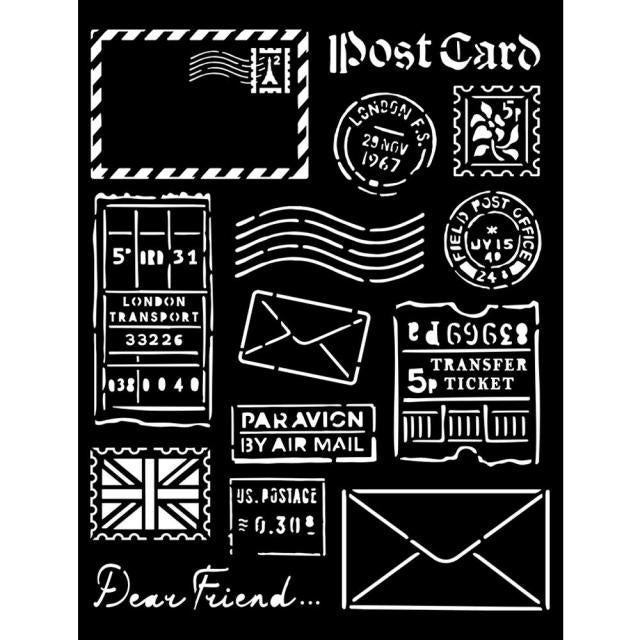 Stamperia Stencils Our Way Post Card