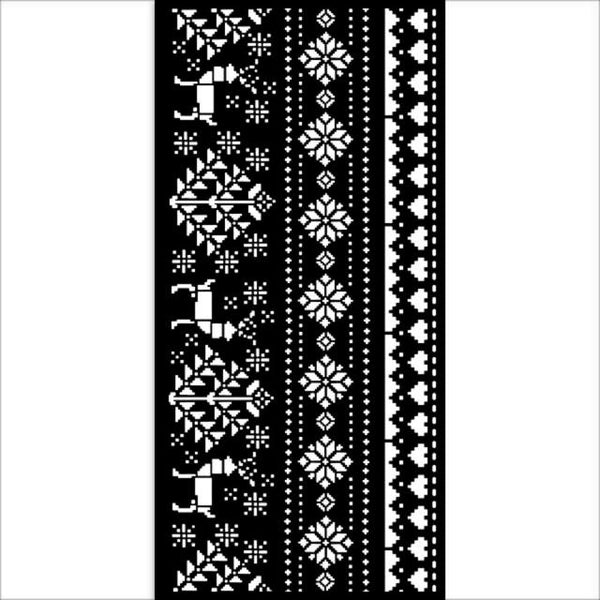Stamperia Stencil - Christmas Border Deer