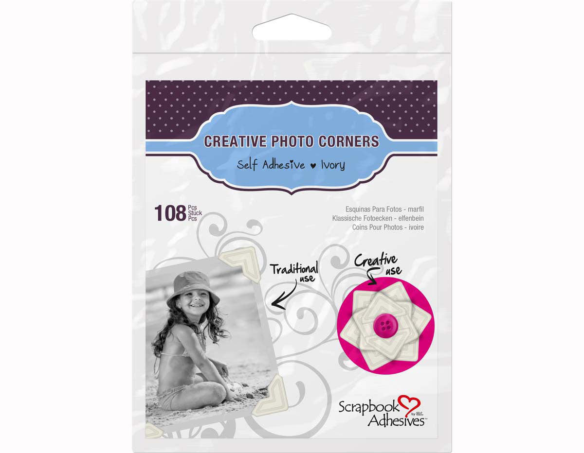 Scrapbook Adhesives Creative Photo Corners Ivory
