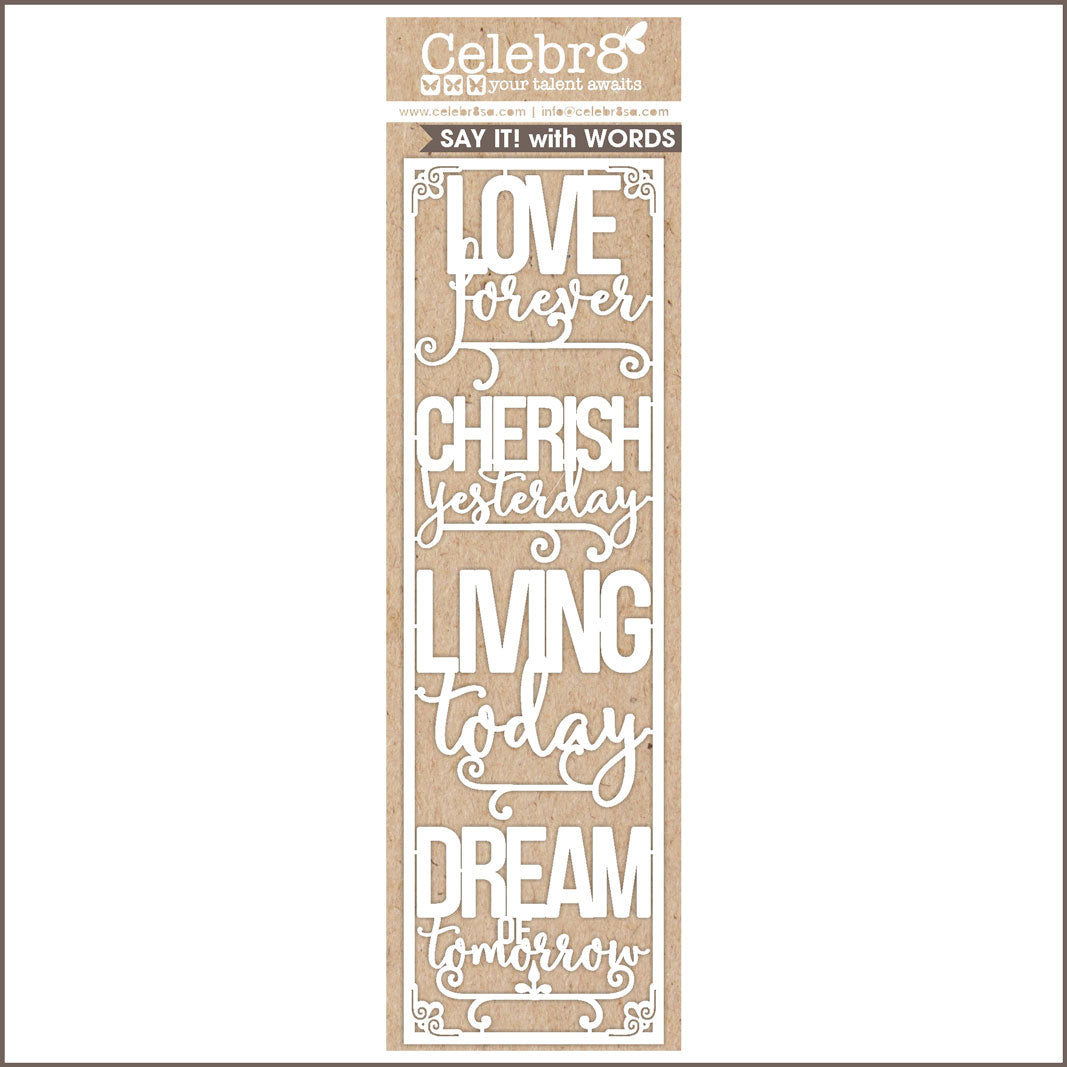 Celebr8 - Matt Board Word Titles "Day dream "