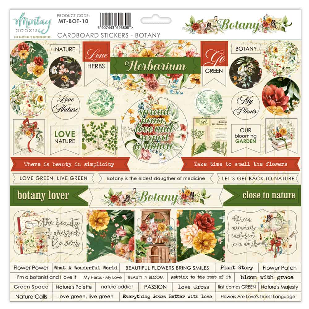 Mintay - Chipboard Sticker "Botany "