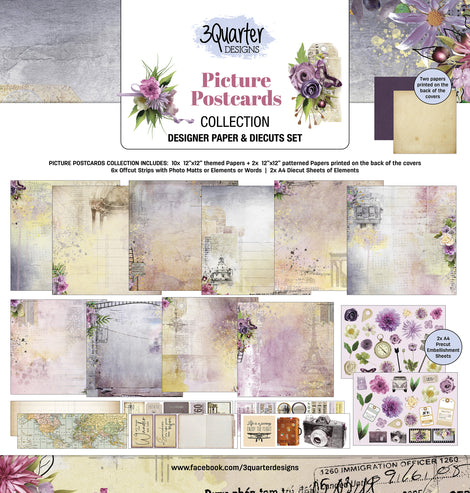 3Quarters Picture Postcards Collection 12 x 12