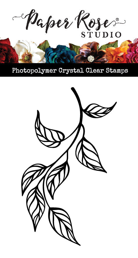 Paper Rose clear stamp - Bold Leaves 2