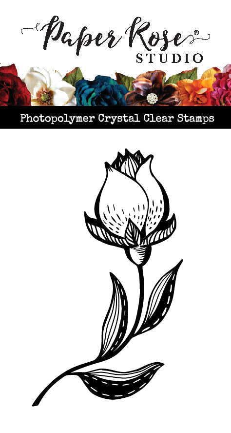 Paper Rose clear stamp - Bold Flower 2