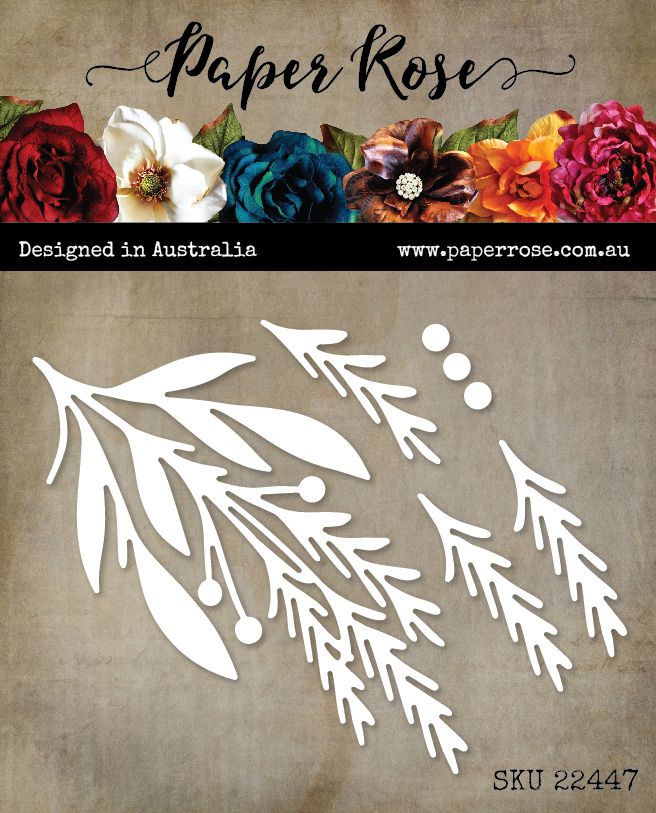 Paper Rose Sweet foliage 1 layer Metal Die