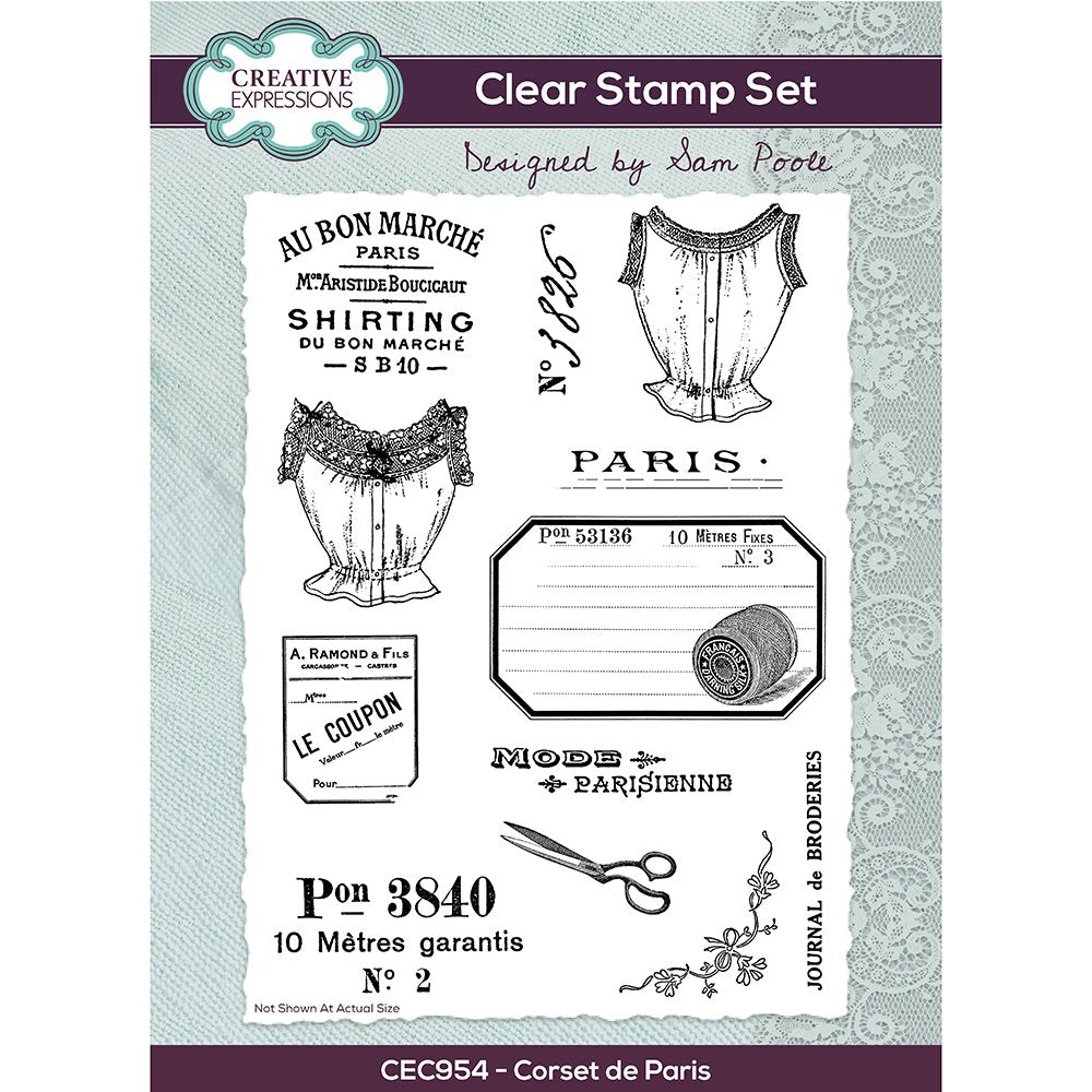 Creative Expressions Clear stamp Corset de Paris
