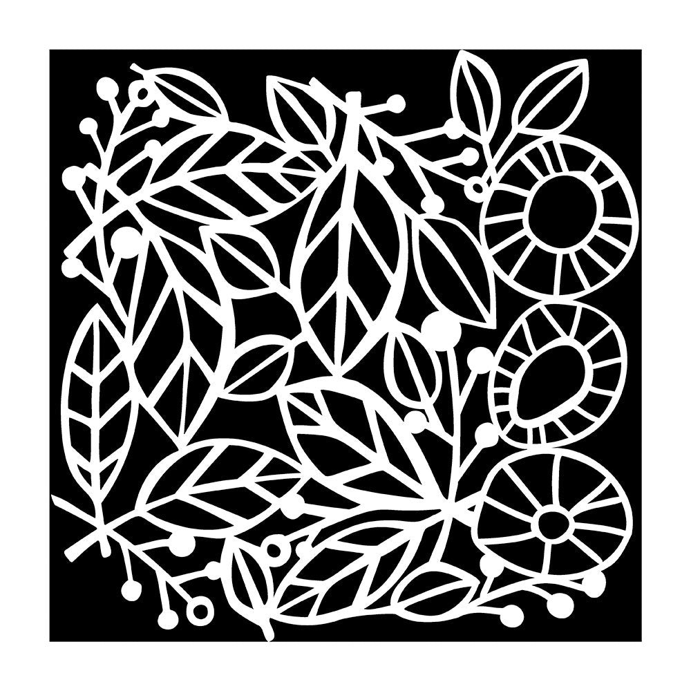 TCW 6 X 6 STENCIL Leafy Collage