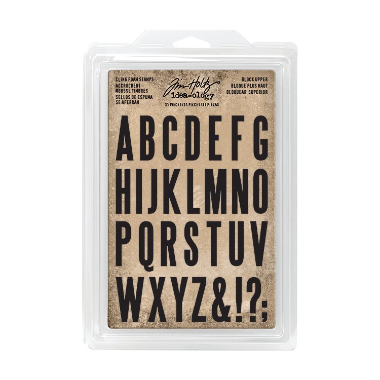 Tim Holtz Cling Foam Stamp Block Upper Case Alpha
