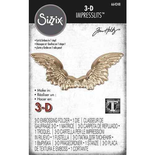 Sizzix 3D Impresslits - winged Embossing Folder and Die