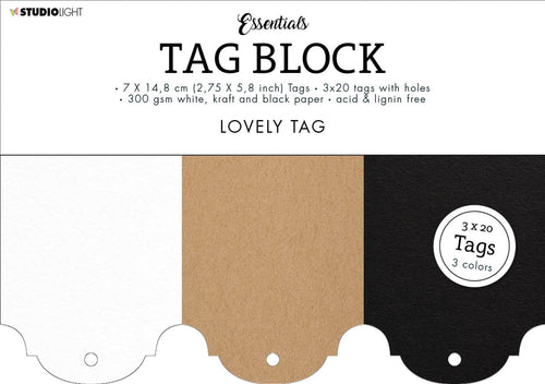 Studio Light - Essentials Tag Block 05 Lovely Tag