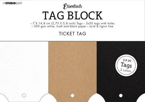 Studio Light - Essentials Tag Block 06 - Ticket Tag