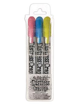 Tim Holtz Distress Crayons -pearlescent Festive pk2