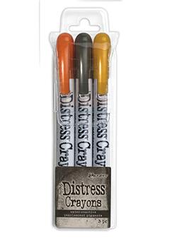 Tim Holtz Distress Crayons -pearlescent  Halloween  Set 1
