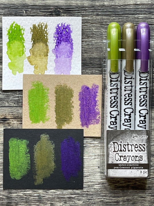 Tim Holtz Distress Crayons -pearlescent Halloween Set 2