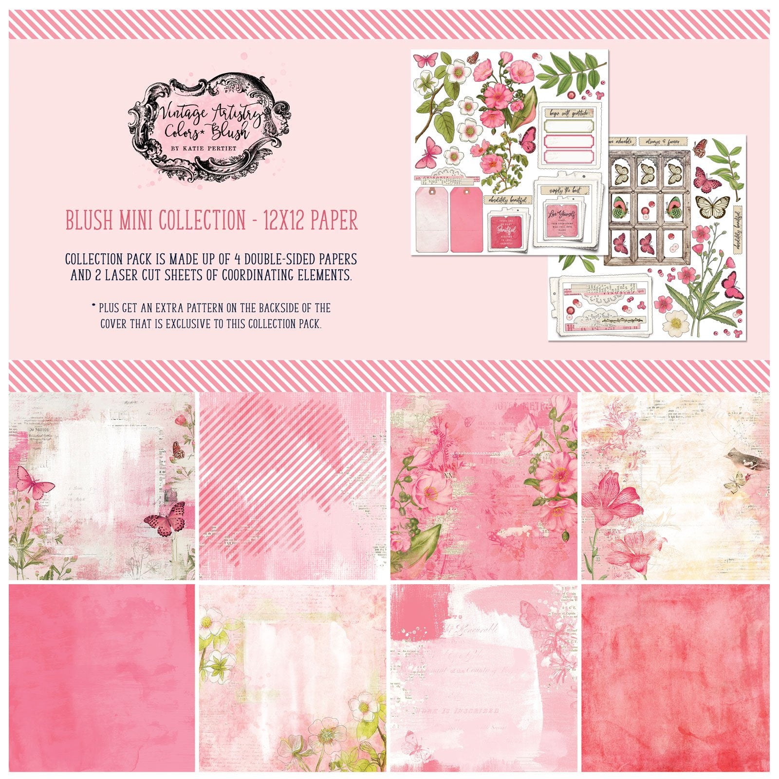 49 Market Vintage Artistry 12" Paper Collection - Blush