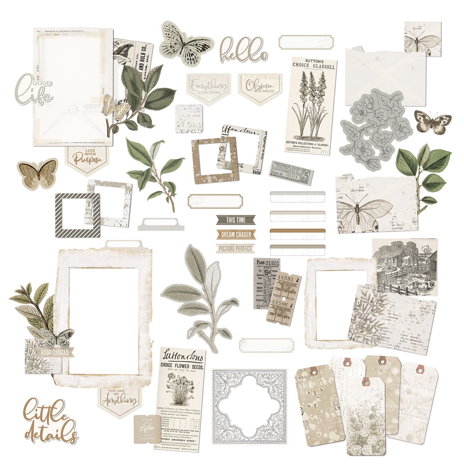 49 and Market Vintage Artistry Essential Ephemera Bits