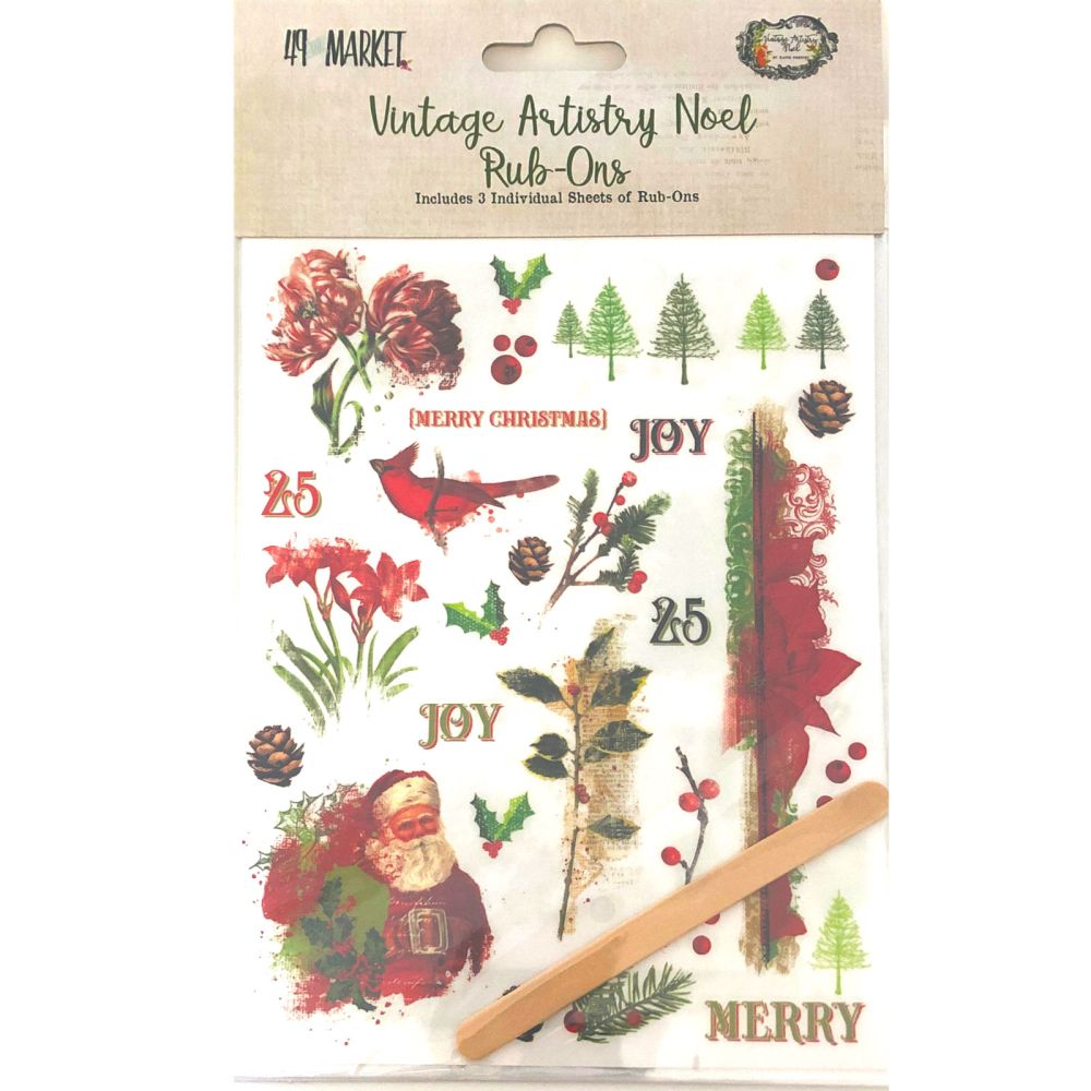 49 and Market Vintage Artistry Noel Rub-ons
